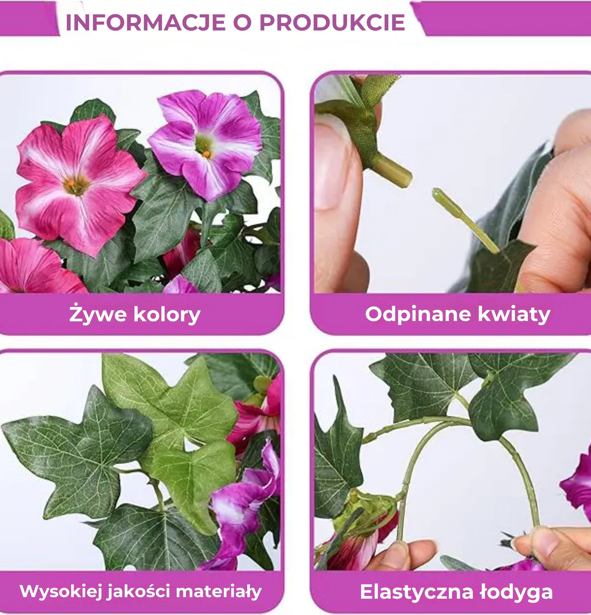 Sztuczne petunie Everbloom (bukiet!)