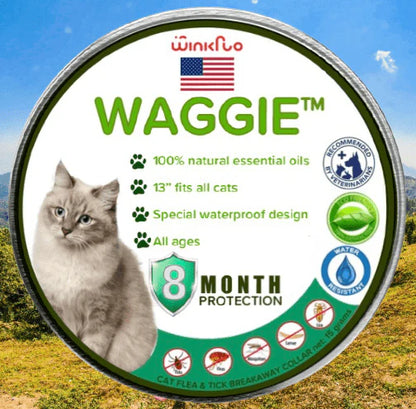 Naturalna obroża przeciw pchłom i kleszczom – Waggie™