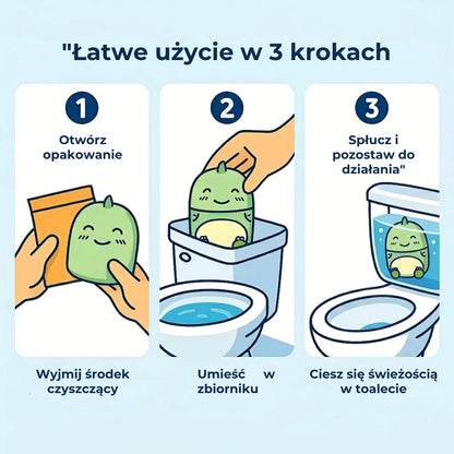 Środek do czyszczenia toalet w butelce w kształcie dinozaura (3 szt.)