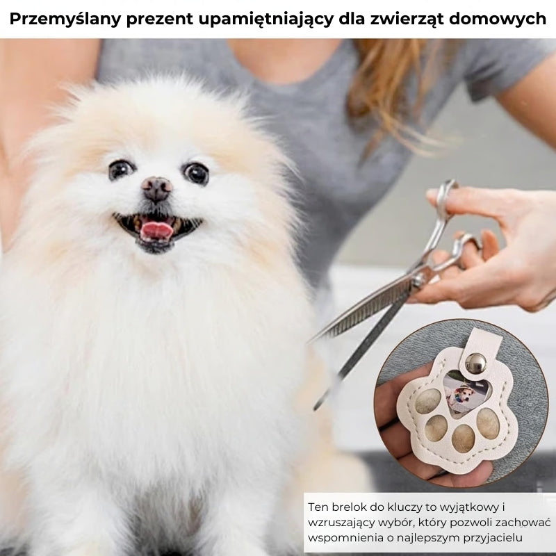 Skórzany brelok na klucze z pamiątką po zwierzaku – 🐾 noś wspomnienie zawsze przy sobie
