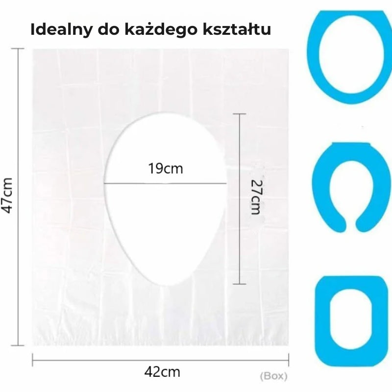 Biodegradowalne pokrowce na toalety publiczne (50 sztuk) – higieniczne i ekologiczne