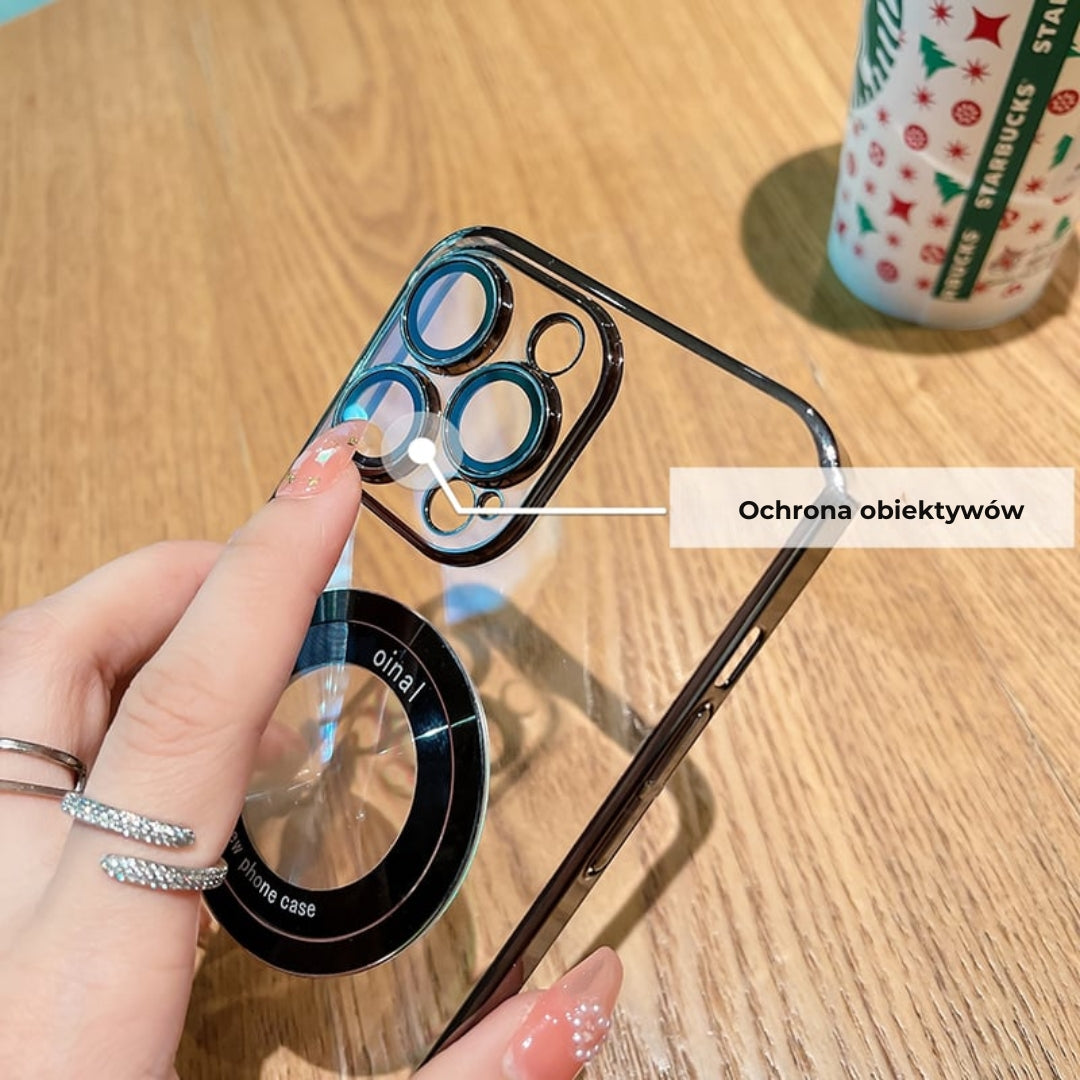 Przezroczyste magnetyczne etui na iPhone'a