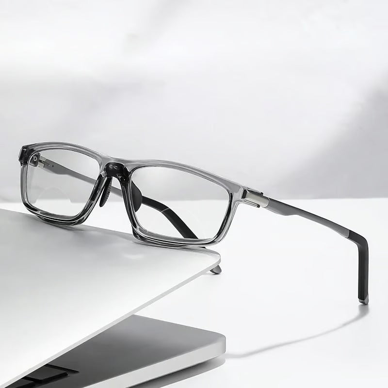 Dwuogniskowe okulary do czytania - Konstrukcja 2 w 1 (okulary przeciwsłoneczne) - Anty-UV / Anty niebieskie światło - Okulary ciemnieją w świetle słonecznym