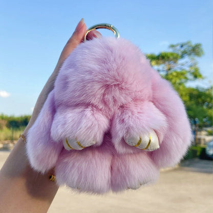 Króliczek do kluczy i torebki Bunny PomPom (RĘCZNIE ROBIONY)