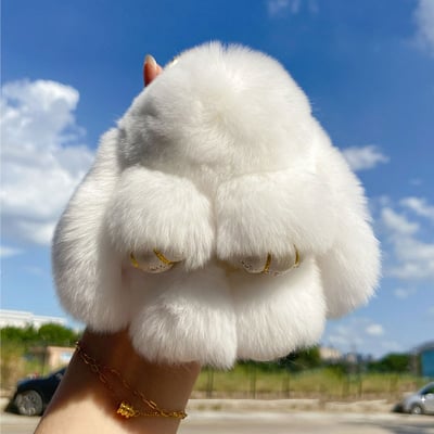 Króliczek do kluczy i torebki Bunny PomPom (RĘCZNIE ROBIONY)