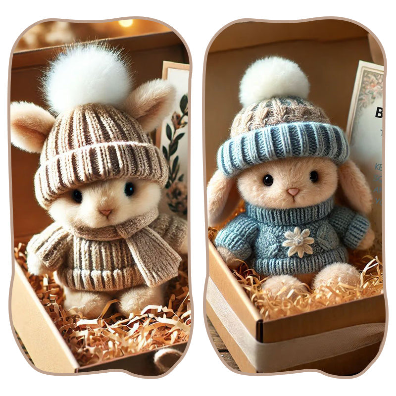 🐇 Ręcznie robione miniaturowe pluszowe króliczki wielkanocne