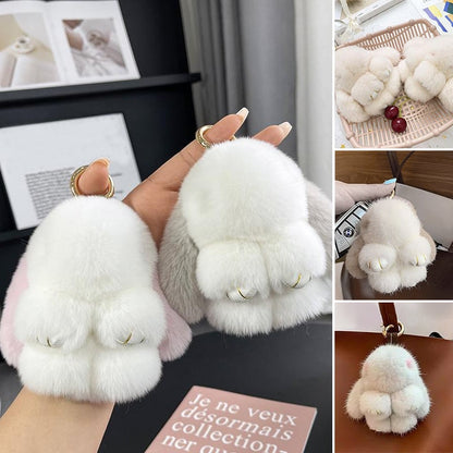 Króliczek do kluczy i torebki Bunny PomPom (RĘCZNIE ROBIONY)