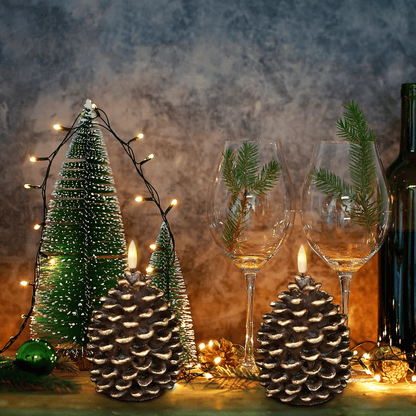 Bezpłomieniowa świeca dekoracyjna (szyszka sosnowa)