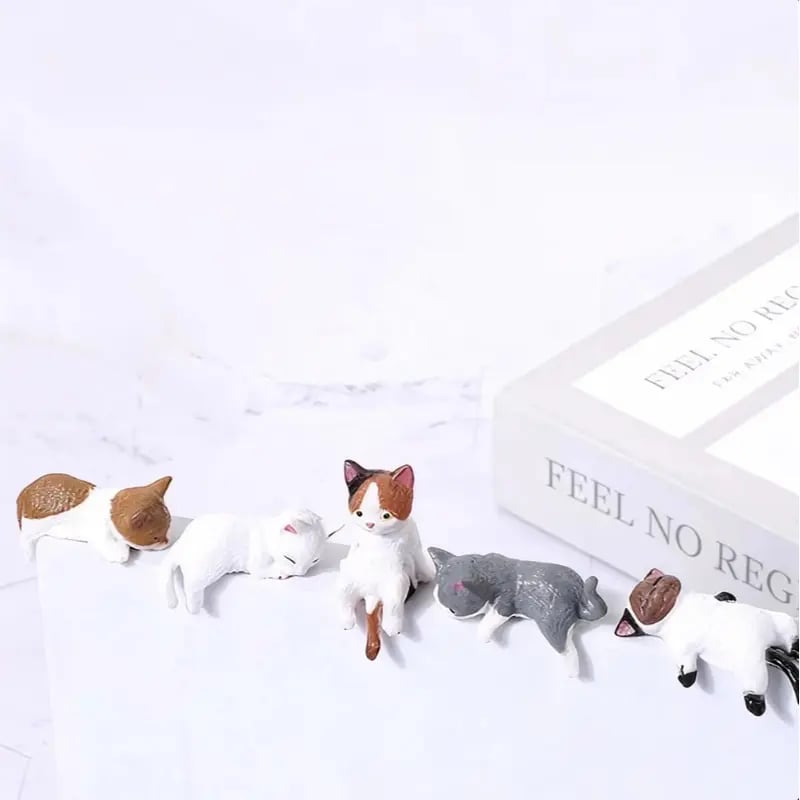 Ręcznie malowane figurki kotów na biurko 😺