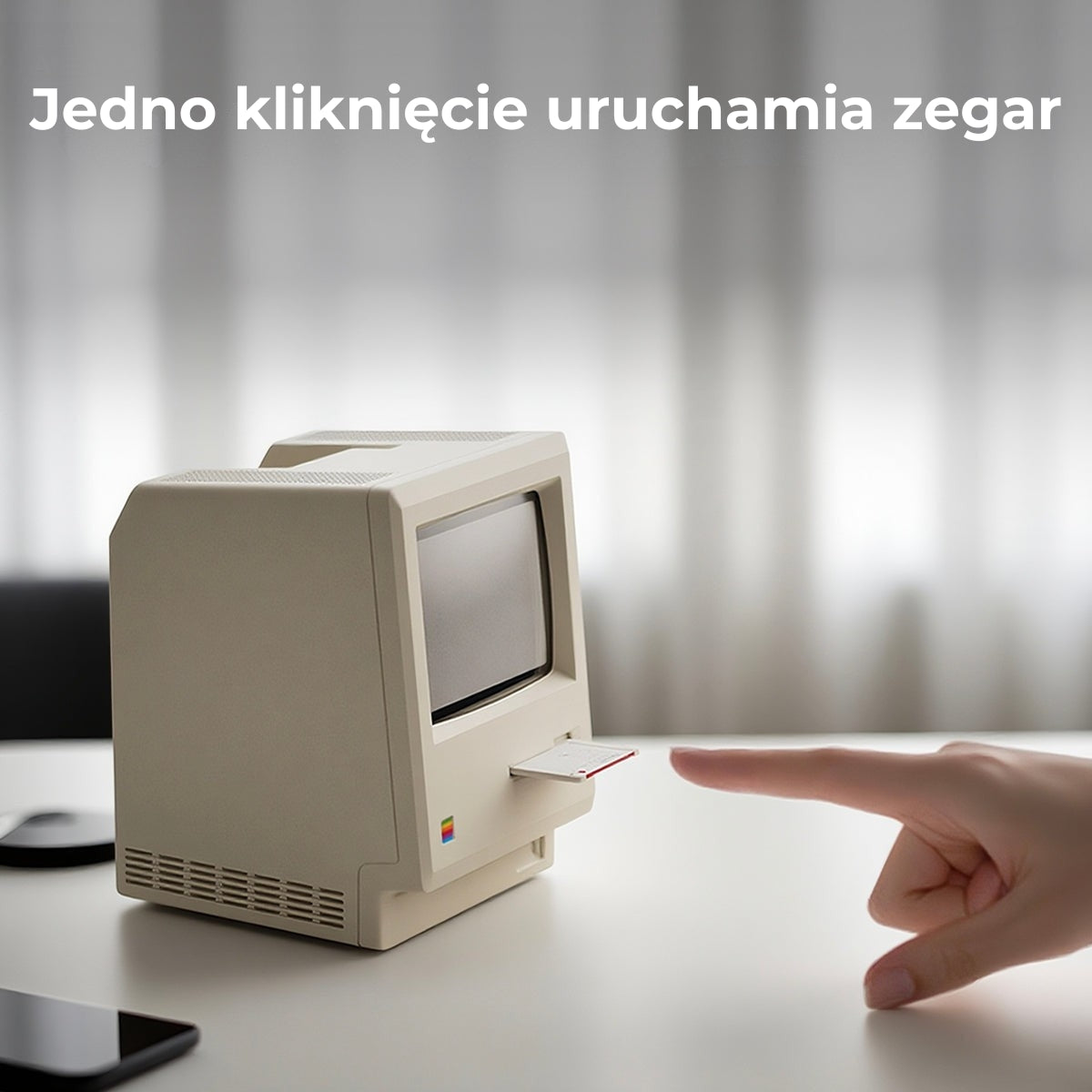 Retro Maclock Mini Mac Zegar