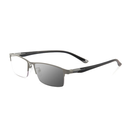 Ultralekkie fotochromowe okulary do czytania z metalową oprawką