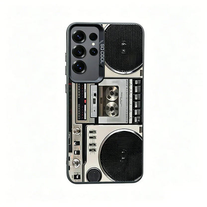 Etui na telefon Samsung w stylu retro z motywem kasety