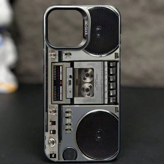 📼 Etui na telefon w stylu retro z odtwarzaczem kasetowym dla iPhone'a