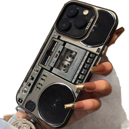 📼 Etui na telefon w stylu retro z odtwarzaczem kasetowym dla iPhone'a